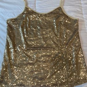 Gold sequin Tank Top